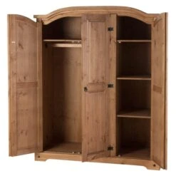 Corona Triple Wardrobe, Pine -Furniture Store 1000097613 alt01