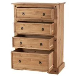 Corona 4 Drawer Chest, Pine -Furniture Store 1000097616 alt01
