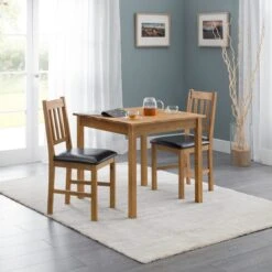 Coxmoor 4 Seater Square Dining Table, Solid Oak -Furniture Store 1000097629 alt02