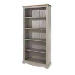 Corona Tall Bookcase, Grey -Furniture Store 1000108038 alt02