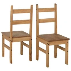 Corona 4 Seater Rectangular Dining Table With 4 Chairs, Pine -Furniture Store 1000110607 alt02