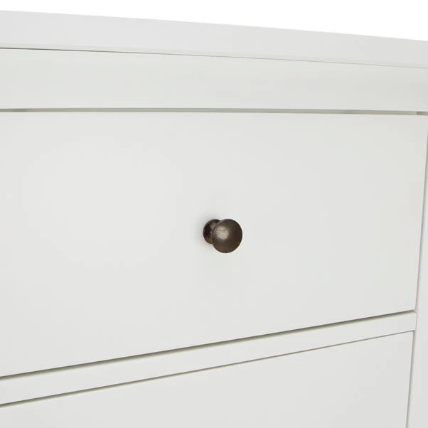 Lynton Tall Small 5 Drawer Chest, White 8 Lynton Tall Small 5 Drawer Chest, White - Image 8