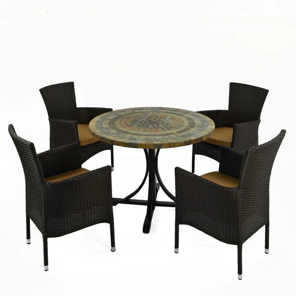 Byron Manor Monterey Stockholm Black 4 Seat Dining Set 2 Byron Manor Monterey Stockholm Black 4 Seat Dining Set - Image 2