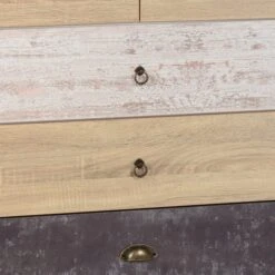 Nordic 5 Drawer Chest, White & Pine -Furniture Store 1000156228 alt06