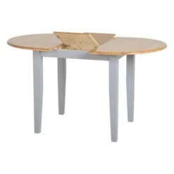 Oxford 4-6 Seater Oval Extendable Dining Table With 4 Chairs, Grey -Furniture Store 1000156231 alt07