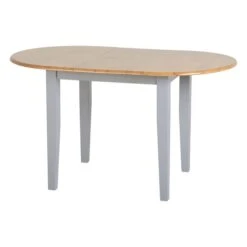 Oxford 4-6 Seater Oval Extendable Dining Table With 4 Chairs, Grey -Furniture Store 1000156231 alt08