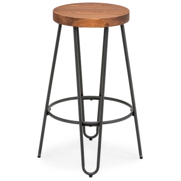 Torino Counter Height Bar Stool, Black Metal 3 Torino Counter Height Bar Stool, Black Metal - Image 3