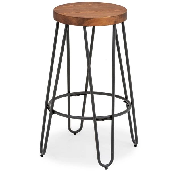 Torino Counter Height Bar Stool, Black Metal 4 Torino Counter Height Bar Stool, Black Metal - Image 4