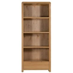 Curve Tall Bookcase, Oak -Furniture Store 1000169310 alt02