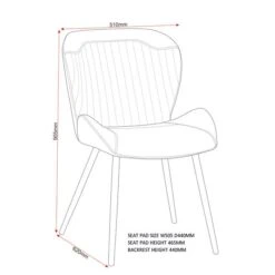 Quebec 4 Seater Wave Rectangular Dining Table With 4 Chairs, Brown -Furniture Store 1000169764 alt02