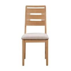 Curve Set Of 2 Dining Chairs, Faux Linen -Furniture Store 1000169829 alt02