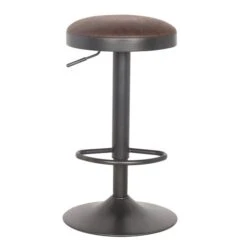 Terni Adjustable Height Swivel Bar Stool, Faux Leather -Furniture Store 30244454