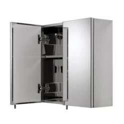 Avon Stainless Steel Double Door Cabinet -Furniture Store 30300614 alt04
