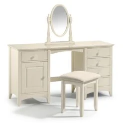 Cameo 5 Drawer Dressing Table, Stone