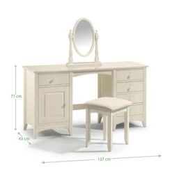 Cameo 5 Drawer Dressing Table, Stone -Furniture Store 30304310 alt09