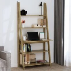 Tiva Oak Ladder Desk