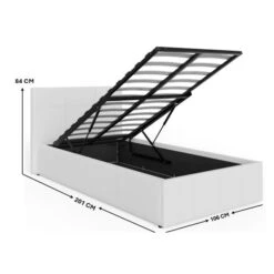 End Lift Ottoman Bed Frame, Faux Leather -Furniture Store 30311243 alt09