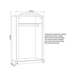 Corona Double Wardrobe, Pine 15 Corona Double Wardrobe, Pine -Furniture Store 30359229 alt09
