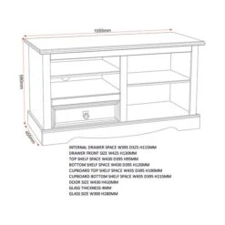Corona TV Unit, Pine For TVs Up To 46" -Furniture Store 30359253 alt09