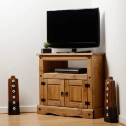 Corona Corner TV Unit, Pine For TVs Up To 38"
