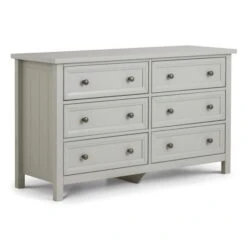 Maine Wide 6 Drawer Chest, Grey