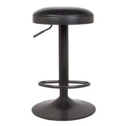 Terni Adjustable Height Swivel Bar Stool, Faux Leather -Furniture Store 30555219