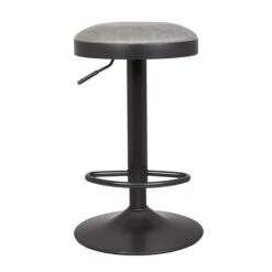 Terni Adjustable Height Swivel Bar Stool, Faux Leather