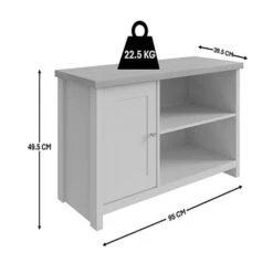 Lancaster Compact TV Unit, Grey And Oak For TVs Up To 42" -Furniture Store 30592826 alt09