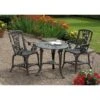 Rose Gunmetal Grey Armchair Patio Set