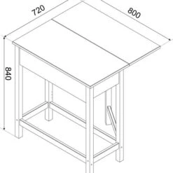 Corona 2 Seater Rectangular Drop Leaf Dining Table With 2 Chairs -Furniture Store 30606794 alt09