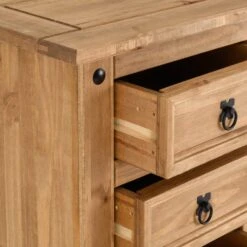 Corona Tall 5 Drawer Chest, Pine -Furniture Store 30617576 alt04