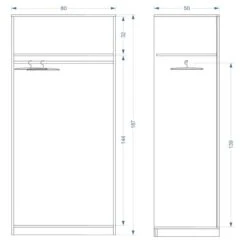 Harmony Hydge Double Wardrobe, White -Furniture Store 30618932 alt09