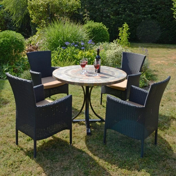 Byron Manor Monterey Stockholm Black 4 Seat Dining Set 1 Byron Manor Monterey Stockholm Black 4 Seat Dining Set