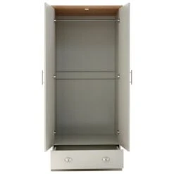 Kendal Double 1 Drawer Wardrobe, Grey -Furniture Store 30662661 alt02