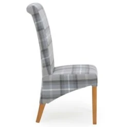 Set Of 2 Chester Dining Chairs, Woven Check Fabric -Furniture Store 30662746 alt03