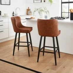 Montreal Counter Height Bar Stool, Faux Leather -Furniture Store 30685294