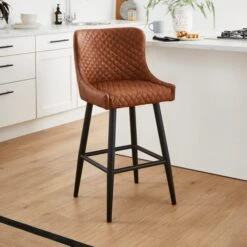 Montreal Counter Height Bar Stool, Faux Leather -Furniture Store 30685294 alt01