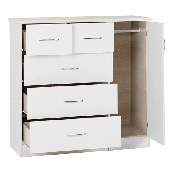 Nevada Small Single 5 Drawer Wardrobe 13 Nevada Small Single 5 Drawer Wardrobe - Image 13