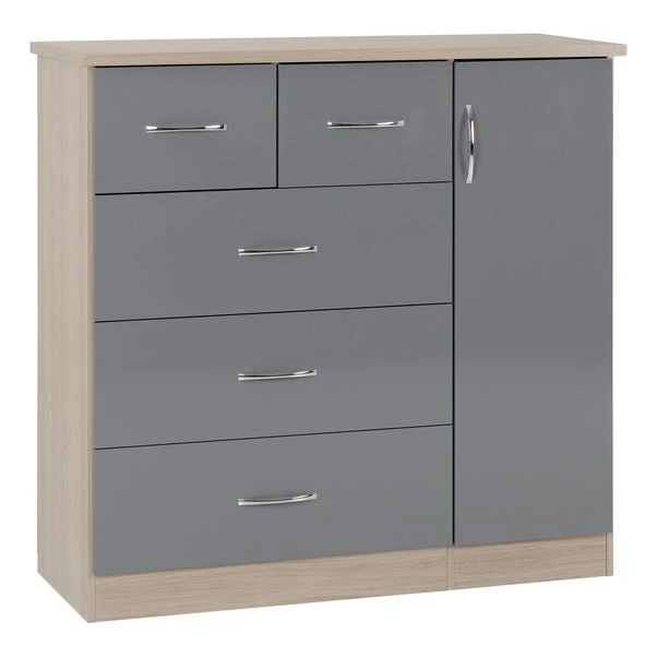 Nevada Small Single 5 Drawer Wardrobe 2 Nevada Small Single 5 Drawer Wardrobe - Image 2