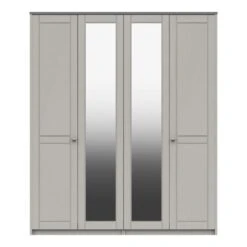 Darwin 4 Door Wardrobe, Mirrored