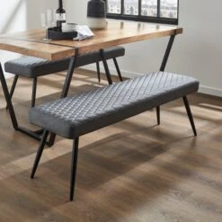 Montreal 2 Seater Dining Bench, Faux Leather, 135cm -Furniture Store 30711385