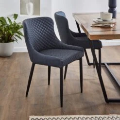 Set Of 2 Montreal Dining Chairs, Faux Leather -Furniture Store 30724474 alt01