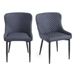 Set Of 2 Montreal Dining Chairs, Faux Leather -Furniture Store 30724474 alt03
