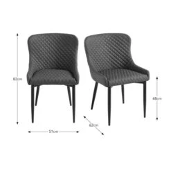 Set Of 2 Montreal Dining Chairs, Faux Leather -Furniture Store 30724474 alt09