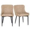 Set Of 2 Montreal Dining Chairs, Faux Leather
