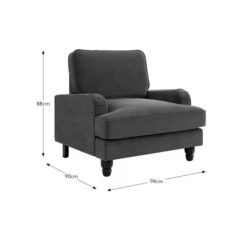 Beatrice Armchair, Matte Velvet -Furniture Store 30727304 alt09