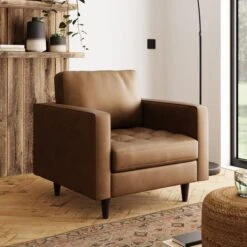 Zoe Armchair, Faux Leather