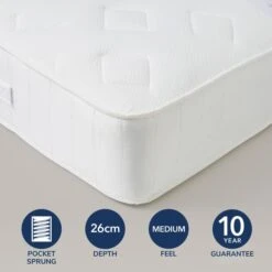 Fogarty Dreamy Comfort Memory Foam Top 1000 Pocket Sprung Mattress -Furniture Store 30758891