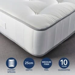 Fogarty Dreamy Comfort Wool 1500 Pocket Sprung Mattress -Furniture Store 30758961