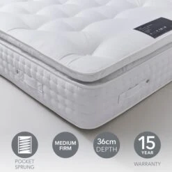 Hotel Pillow Top 1500 Pocket Sprung Mattress -Furniture Store 30759031